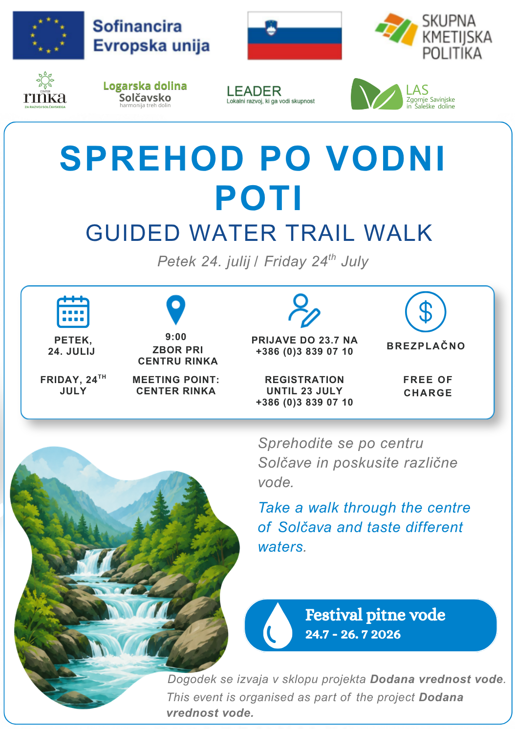 Festival pitne vode – sprehod po vodni poti